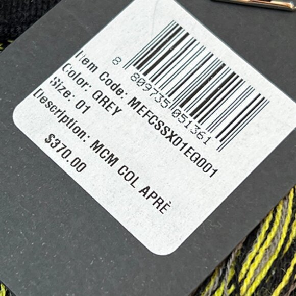 MCM Après-Ski Logo Merino Wool Scarf - NWT - Picture 8 of 8